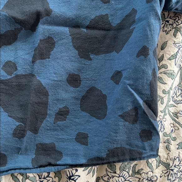 Curator SF Noa top blue size small medium cropped boxy oversize blouse shirt - Picture 5 of 5